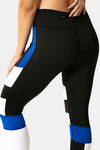 Zelocity Mid Rise Leggings - Color Block Blue — thumbnail 5